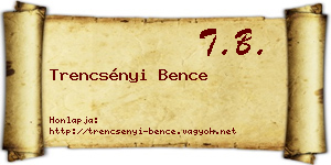 Trencsényi Bence névjegykártya