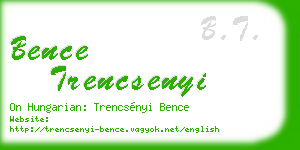 bence trencsenyi business card